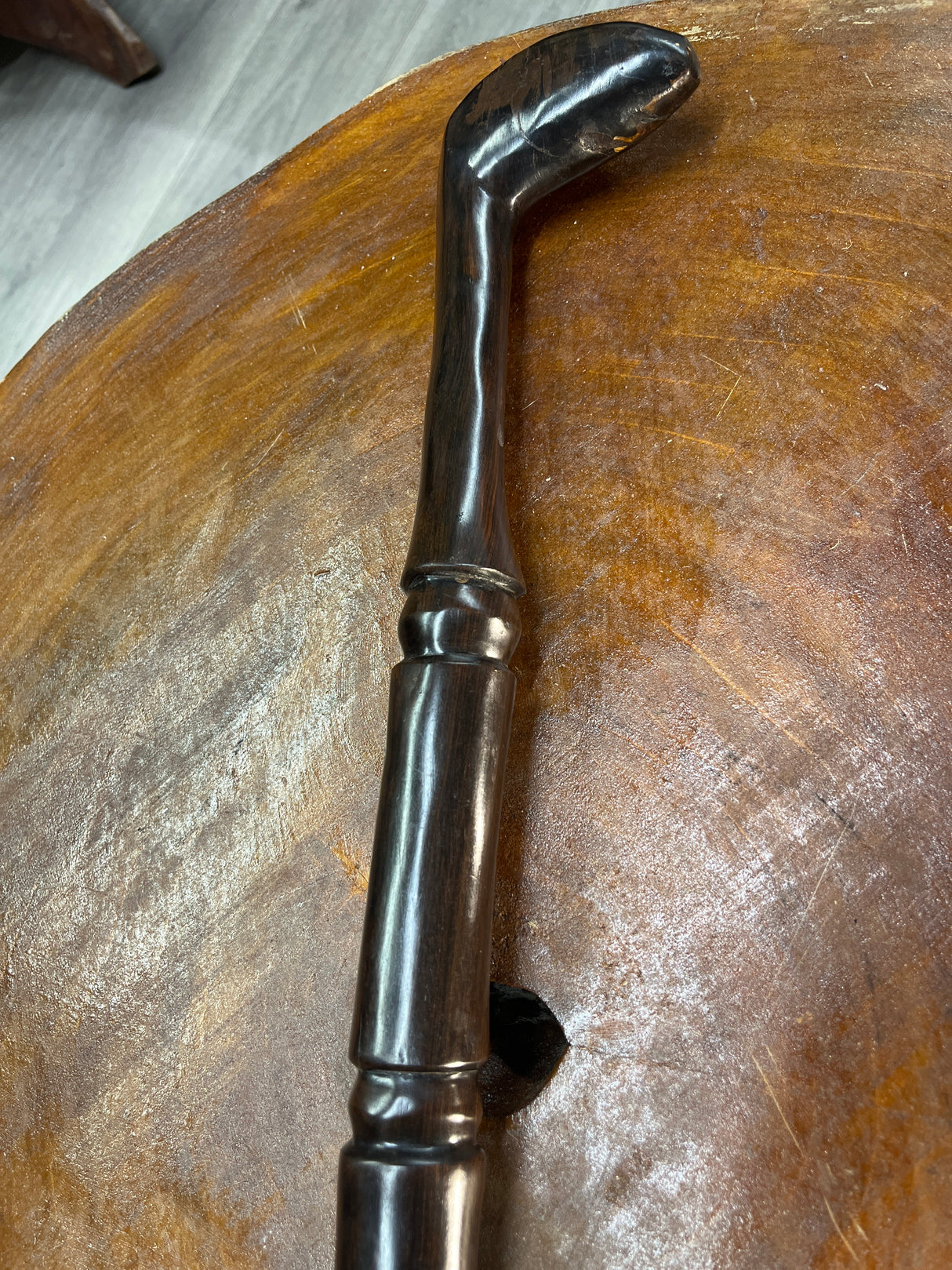 Short Handle Walking Stick Ebony Malawi