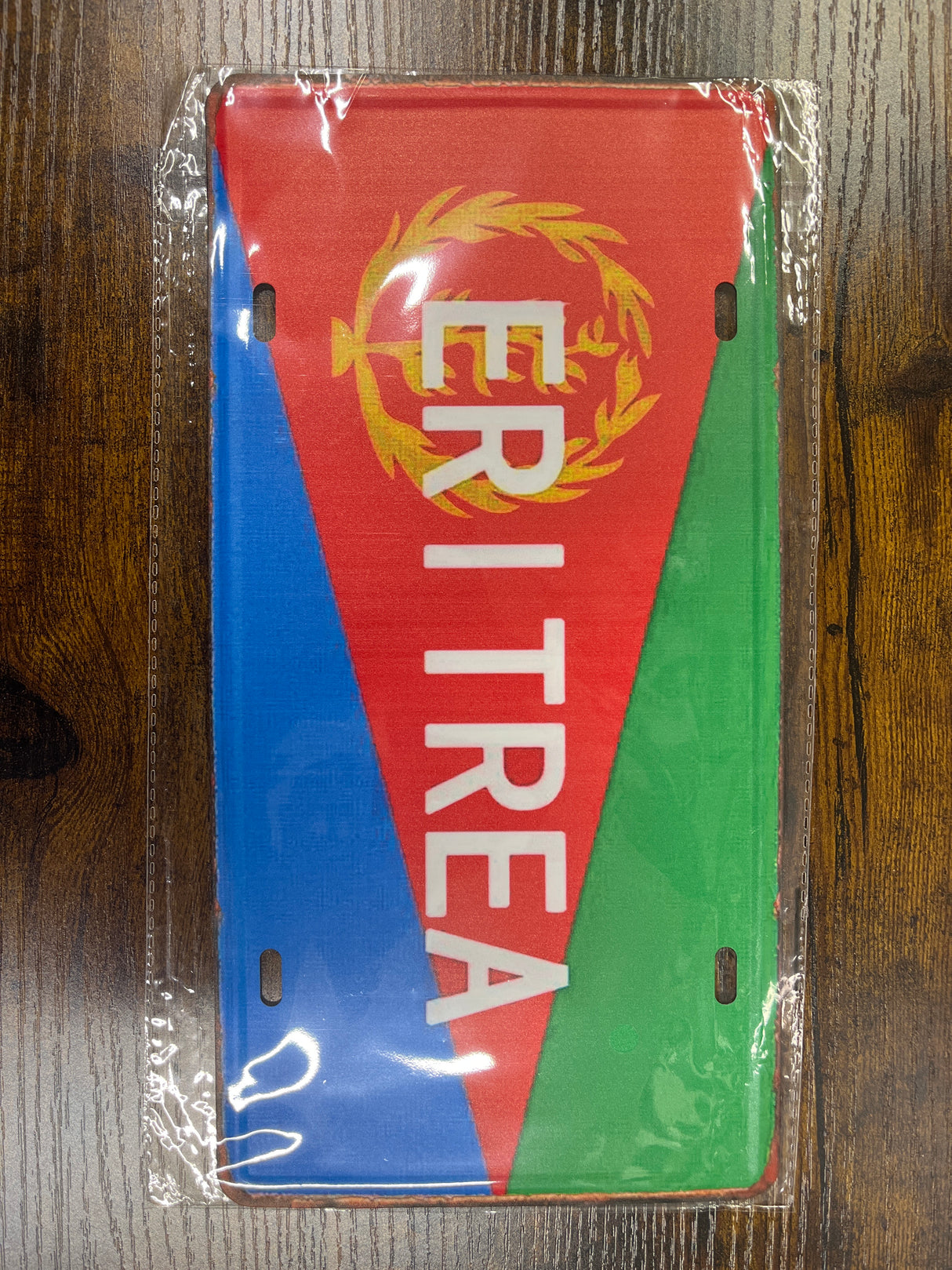 Metal Country Flag And Name Style License Plate Room Decor 15x30cm