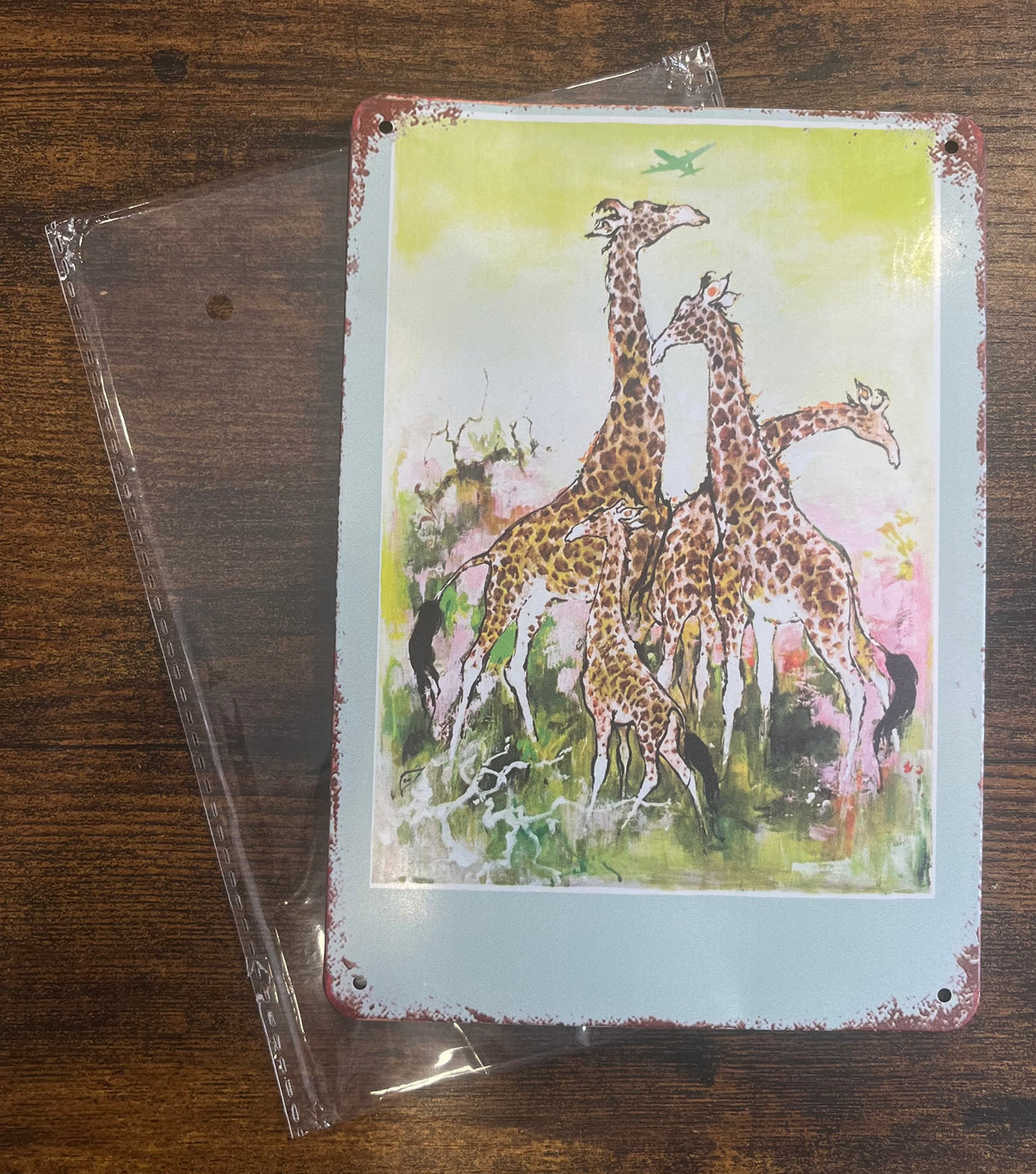 African Inspired Metal Plates Room Decor 20 x 14cm