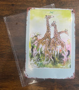 African Inspired Metal Plates Room Decor 20 x 14cm