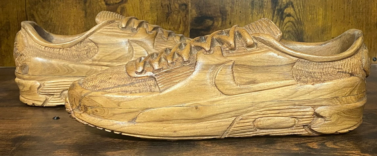 Nike Air Max 90 V1.2 Hand Carved Mahogany Display Piece
