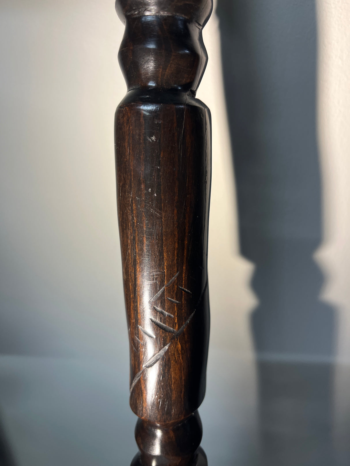 Elephant Handle Walking Stick Ebony Malawi