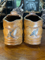 Pair of Jordan 5 V1.1 Hand Carved Mahogany Display Piece
