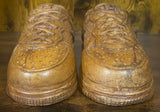 Pair of Nike Air Force One Low V1.1 Hand Carved Mahogany Display Piece