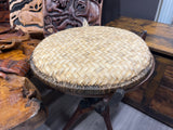 Handmade Wicker, cloth and Banana leaf Decorative Tray - Lake Malawi Scene