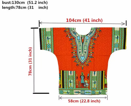 100% Cotton Chitenge Dashiki Pattern Printed Shirt