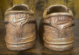 Pair of Nike Air Force One Low V1.1 Hand Carved Mahogany Display Piece