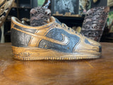Pair of Nike Dunk Low V1.1 Hand Carved Mahogany Display Piece