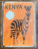 African Inspired Metal Plates Room Decor 20 x 14cm