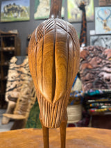 Hand Carved Wooden Crane Bird Malawi