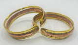 Gold Lined Copper Bangles