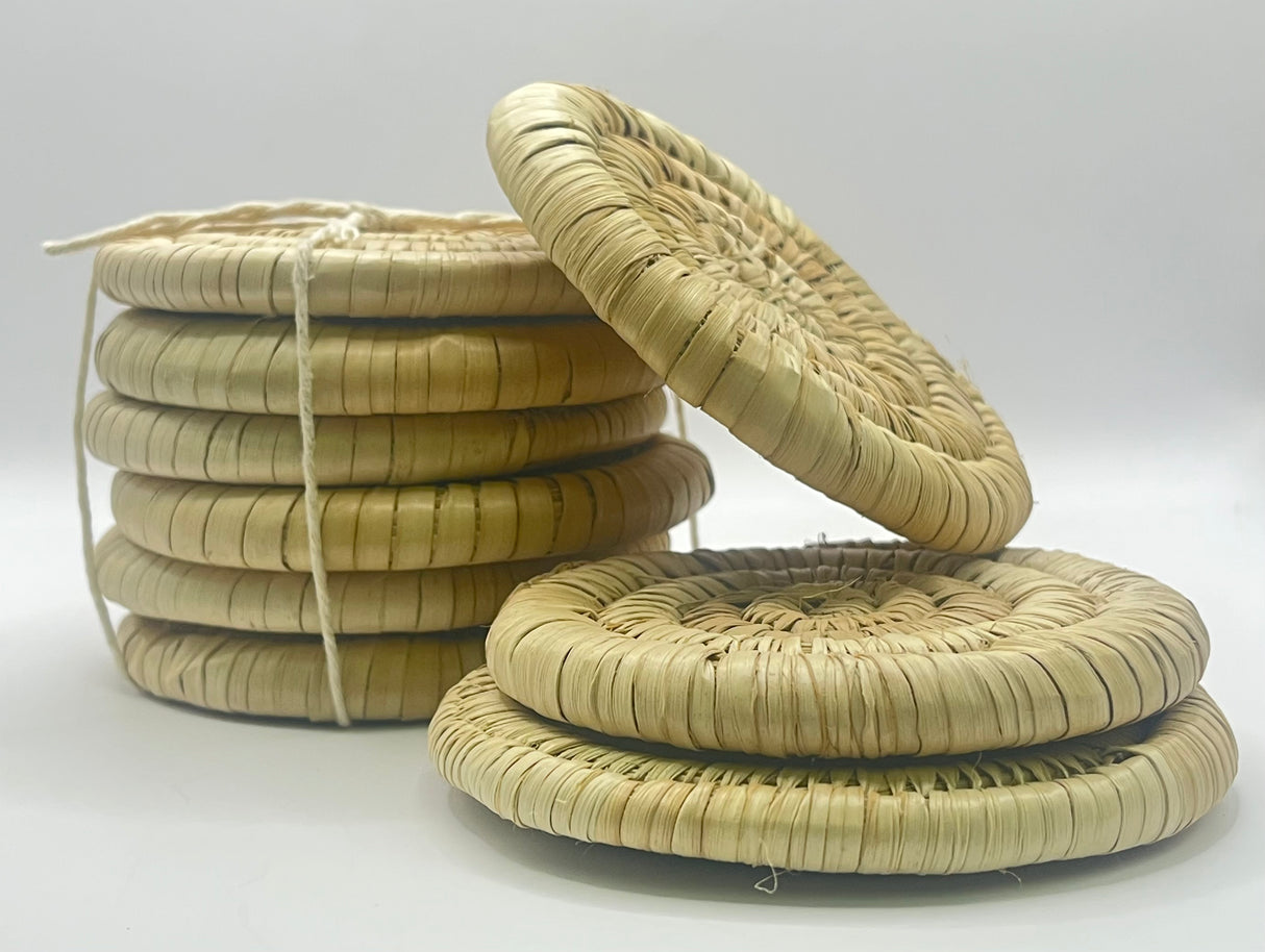 Effie V - Wicker Coaster Set (6 Coasters)