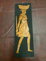 Kenyan Origin African Tribal Wall Art in Copper - Female Figure
