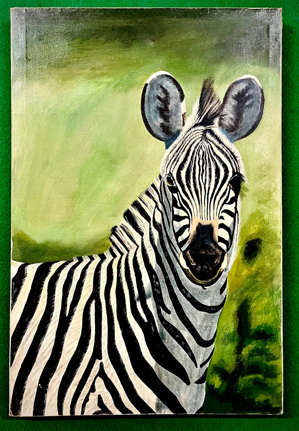 Acrylic Painting On Cloth - 'Who's There?'