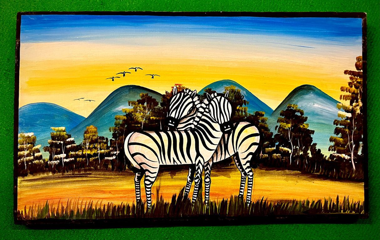 Acrylic Painting On Cloth - 'We Can Hear the Mountains Calling Us