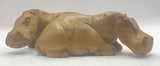 Hand Carved Mahogany Resting Hippos