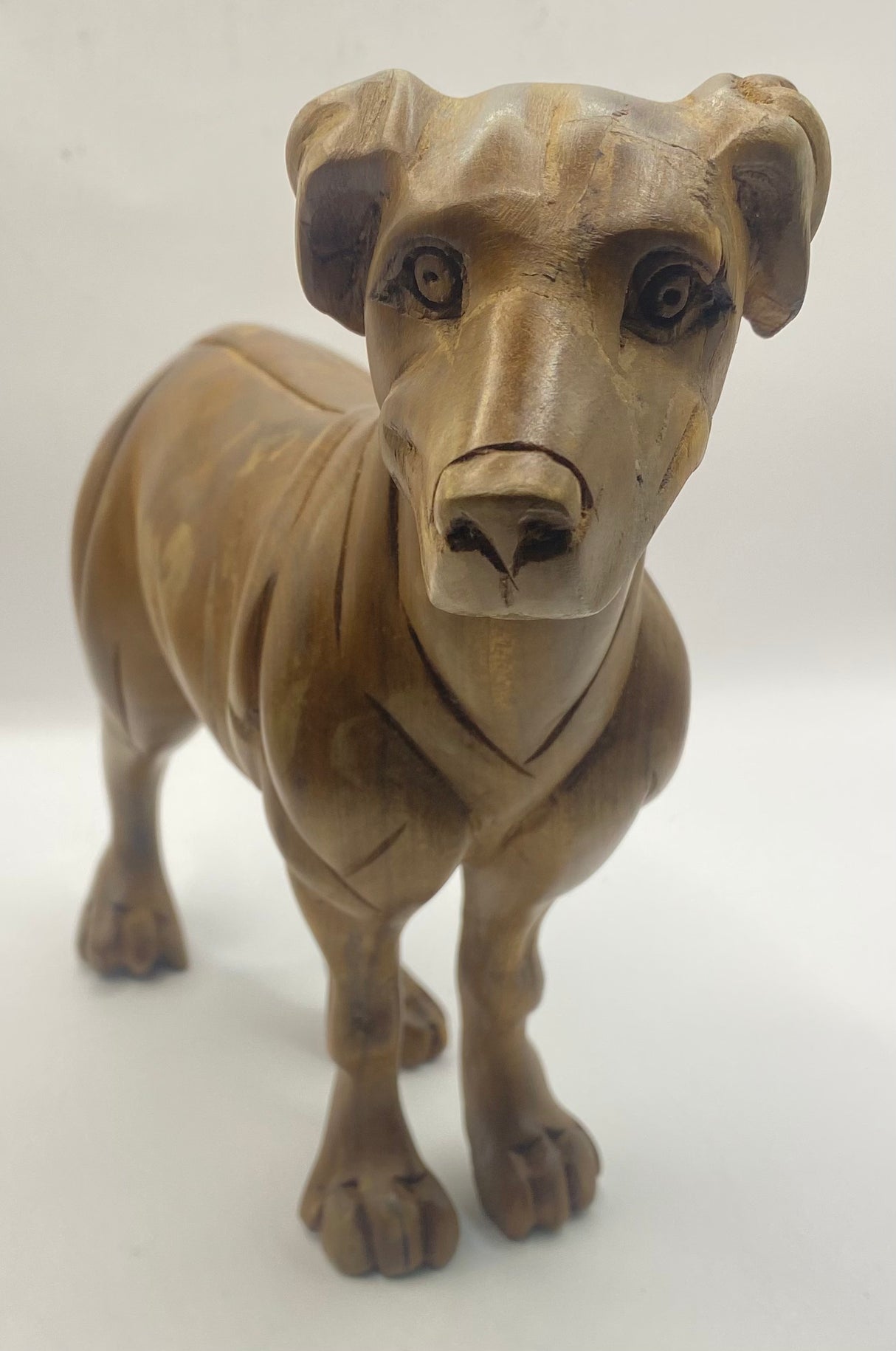 Hand Carved Wooden Dog Model