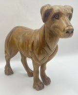 Hand Carved Wooden Dog Model