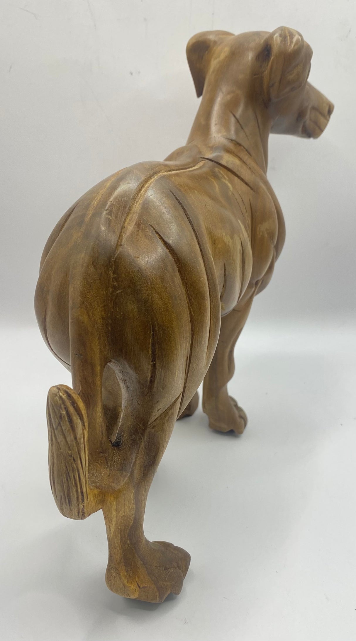 Hand Carved Wooden Dog Model