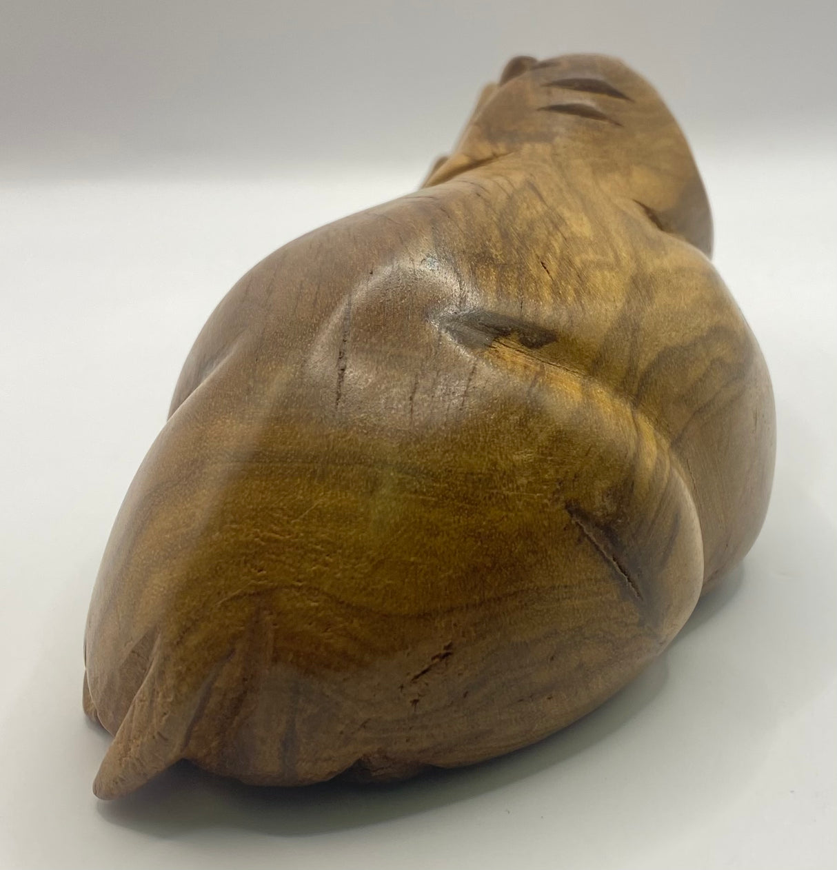 Hand Carved Mahogany Resting Hippos