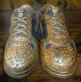 Pair of Nike Dunk Low V 2.1 Hand Carved Mahogany Display Piece