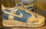 Pair of Nike Dunk Low V 2.1 Hand Carved Mahogany Display Piece
