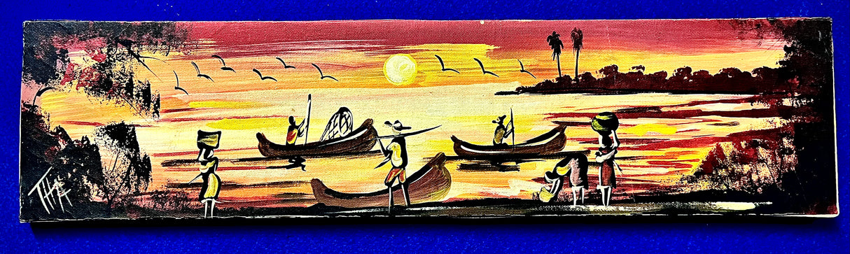 Acrylic Painting On Cloth - 'The Night Comes'