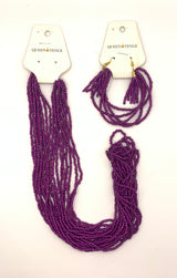 Queen Tenge - Beaded 3 Piece Jewellery Set