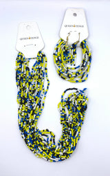 Queen Tenge - Beaded 3 Piece Jewellery Set
