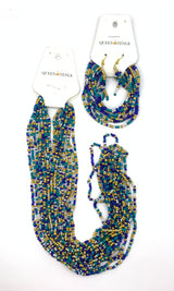 Queen Tenge - Beaded 3 Piece Jewellery Set