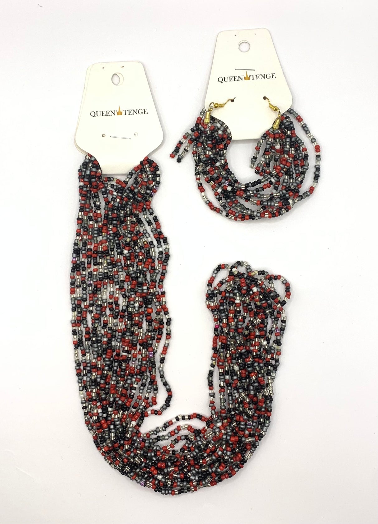 Queen Tenge - Beaded 3 Piece Jewellery Set
