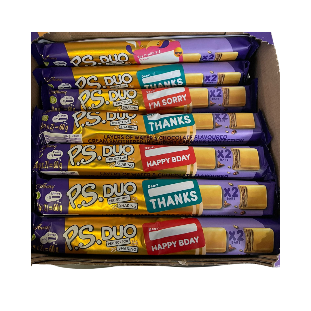 P.S Duo Caramilk South African Cadbury Chocolate Bar 60g