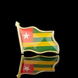National Flag Pin Badge 1.8cm x 2.0cm