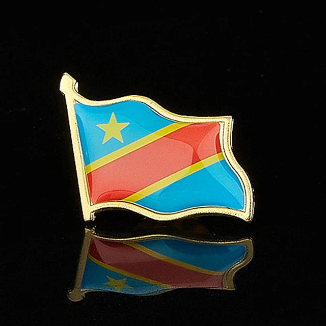 National Flag Pin Badge 1.8cm x 2.0cm