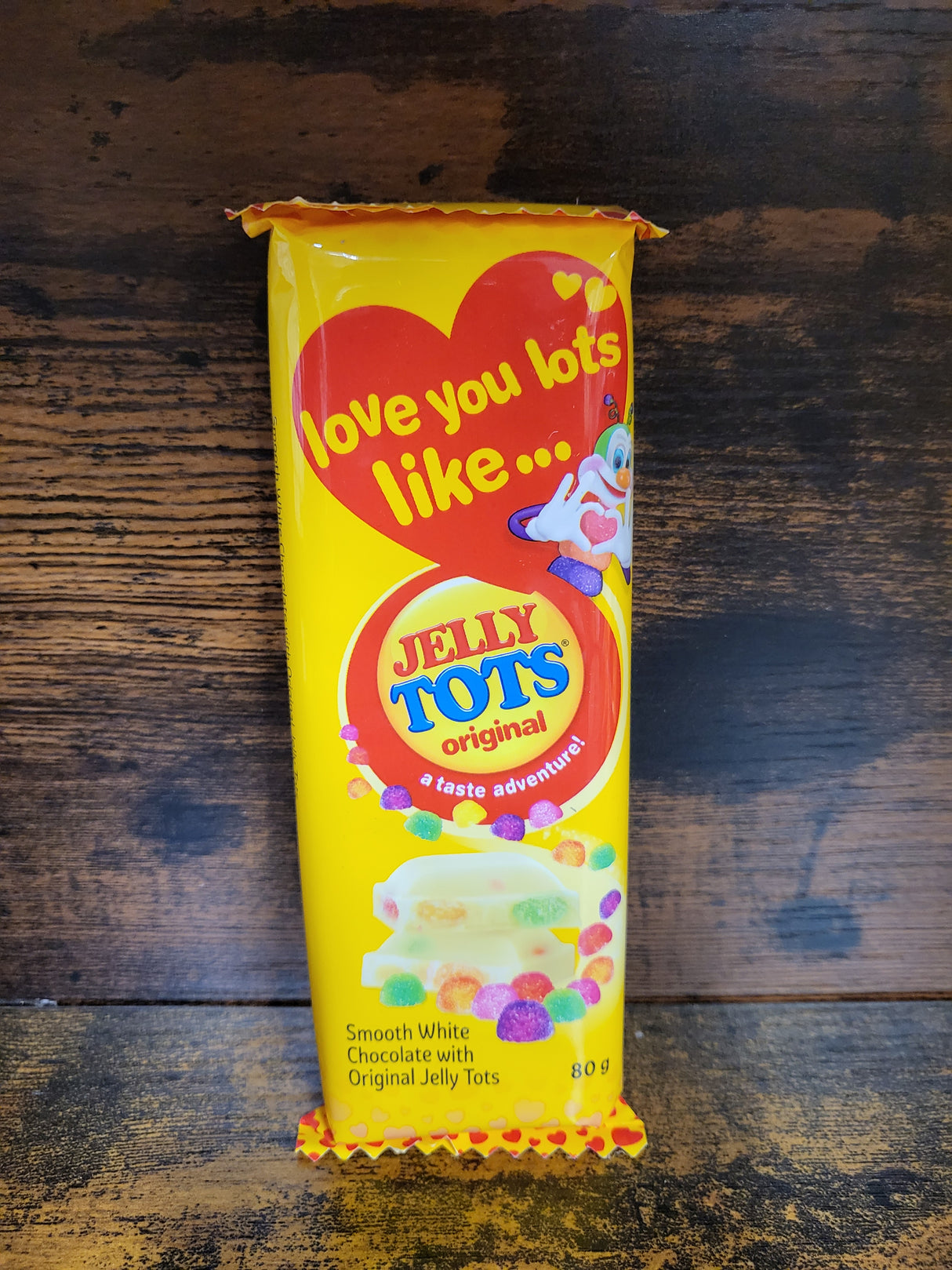 Beacon Jelly Tots White 80g Chocolate Bar