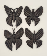 Ebony Hand Carved Butterflies
