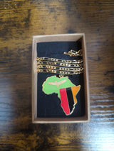 National Flag Africa Shape Gold Necklace 60cm Thick Chain