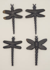 Ebony Hand Carved Dragonflies