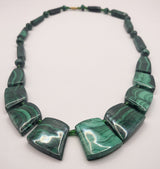 Malachite Diamond Beaded Necklace