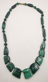 Malachite Diamond Beaded Necklace