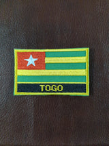 National Flag With Country Name Yellow Embroidery Patch 8cm x 5cm