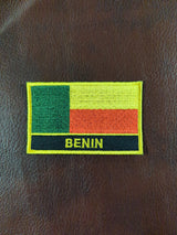 National Flag With Country Name Yellow Embroidery Patch 8cm x 5cm