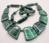 Malachite Diamond Beaded Necklace