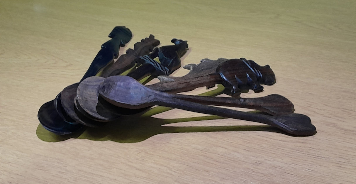 Ebony Handmade Animal Spoons Malawi