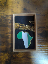 National Flag Africa Shape Gold Necklace 60cm Thick Chain