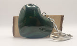Malachite Heart Keychain