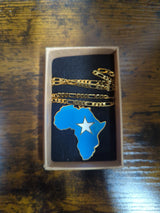 National Flag Africa Shape Gold Necklace 60cm Thick Chain